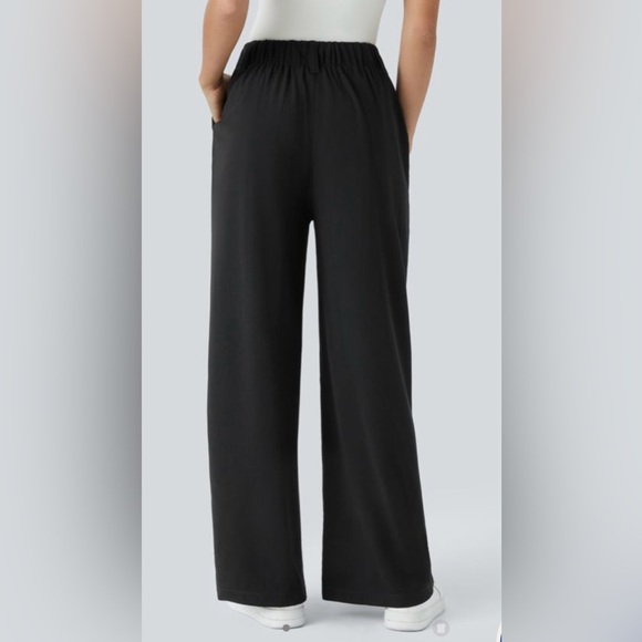 Halara Flex High Waisted Side Pocket Wide Leg Waffle Work Pants. Small Regular - Picture 2 of 8